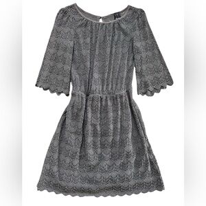 Ella Moss Gray Textured Midi Dress